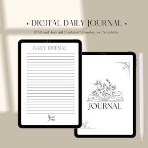 Digital Daily Journal, GoodNotes Journal, Self-Growth Journal, 350 Daily Pages Journal, iPad Journal, Notability Journal, Undated Diary