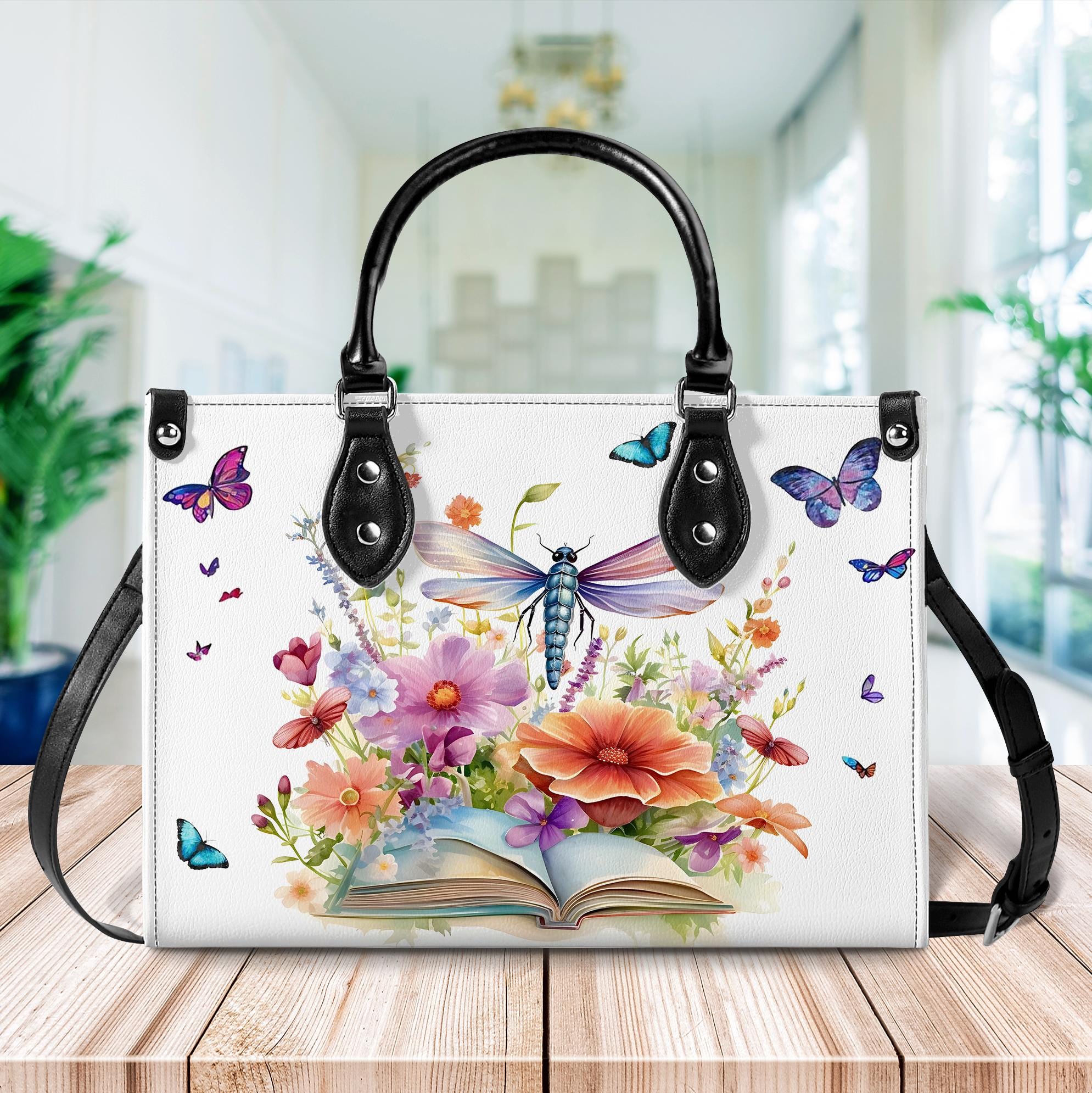 Discover Dragonfly Leather Handbag, Animal Handbag, Dragonfly Crossbody Bag, Dragonfly Lover's Handbag, Gifts Bag