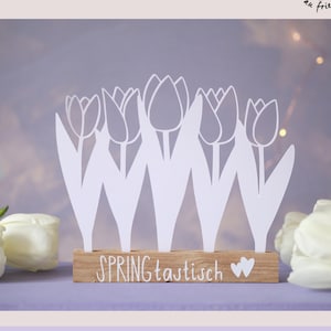 Plotterdatei Tulpen für Klötzchenhalter – Frühlingsdeko plotten