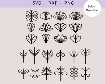 Plotter file flowers, plotter file folklore flowers, SVG flowers, plotter template flowers, plotter file spring, plotter template folklore flowers