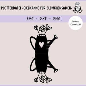 Plotter file watering can, plotter file Mother's Day, SVG watering can, plotter template Mother's Day, plotter file gift, plotter file paper image 2