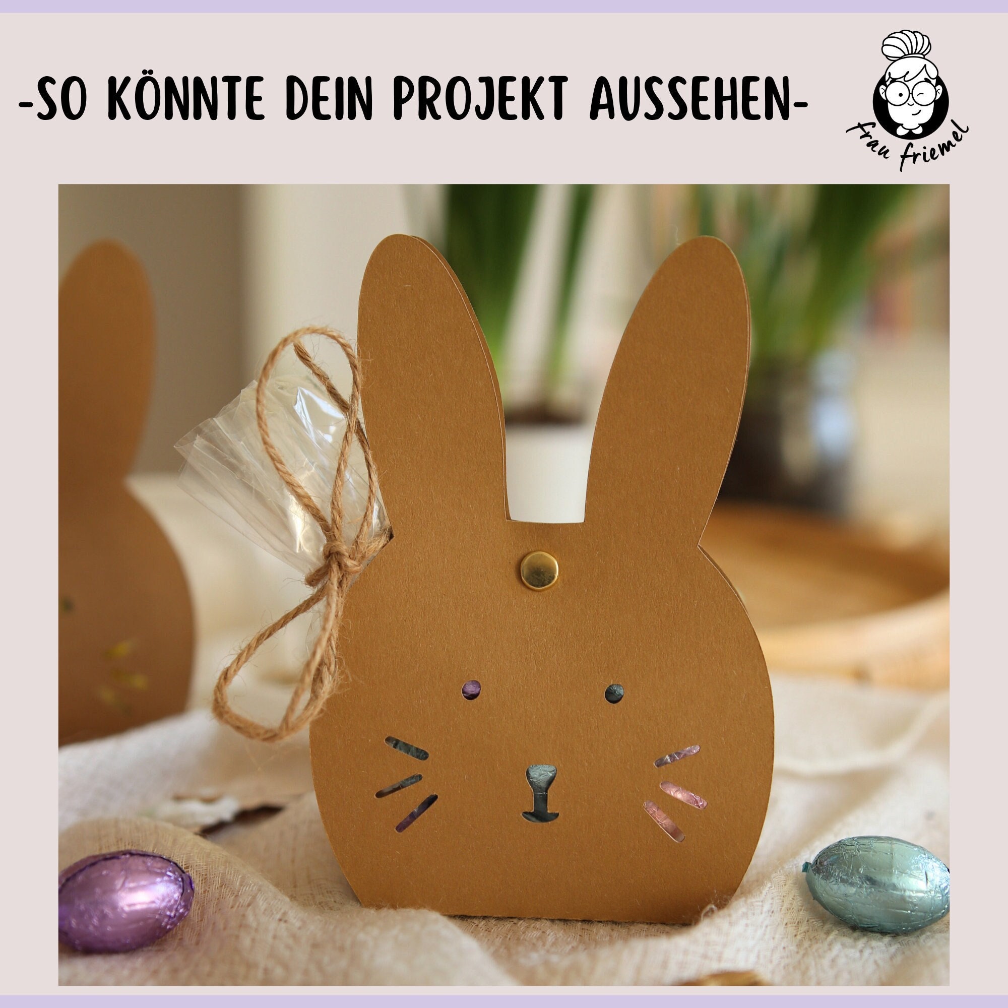Plotter file Easter bunny, plotter file rabbit, SVG Easter bunny, plotter template Easter, plotter file Easter, Easter box, rabbit box