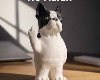 Middle finger statue funny rude desk decor sarcastic gag gift bold statement figurine for coworker or friend with dark humor taste