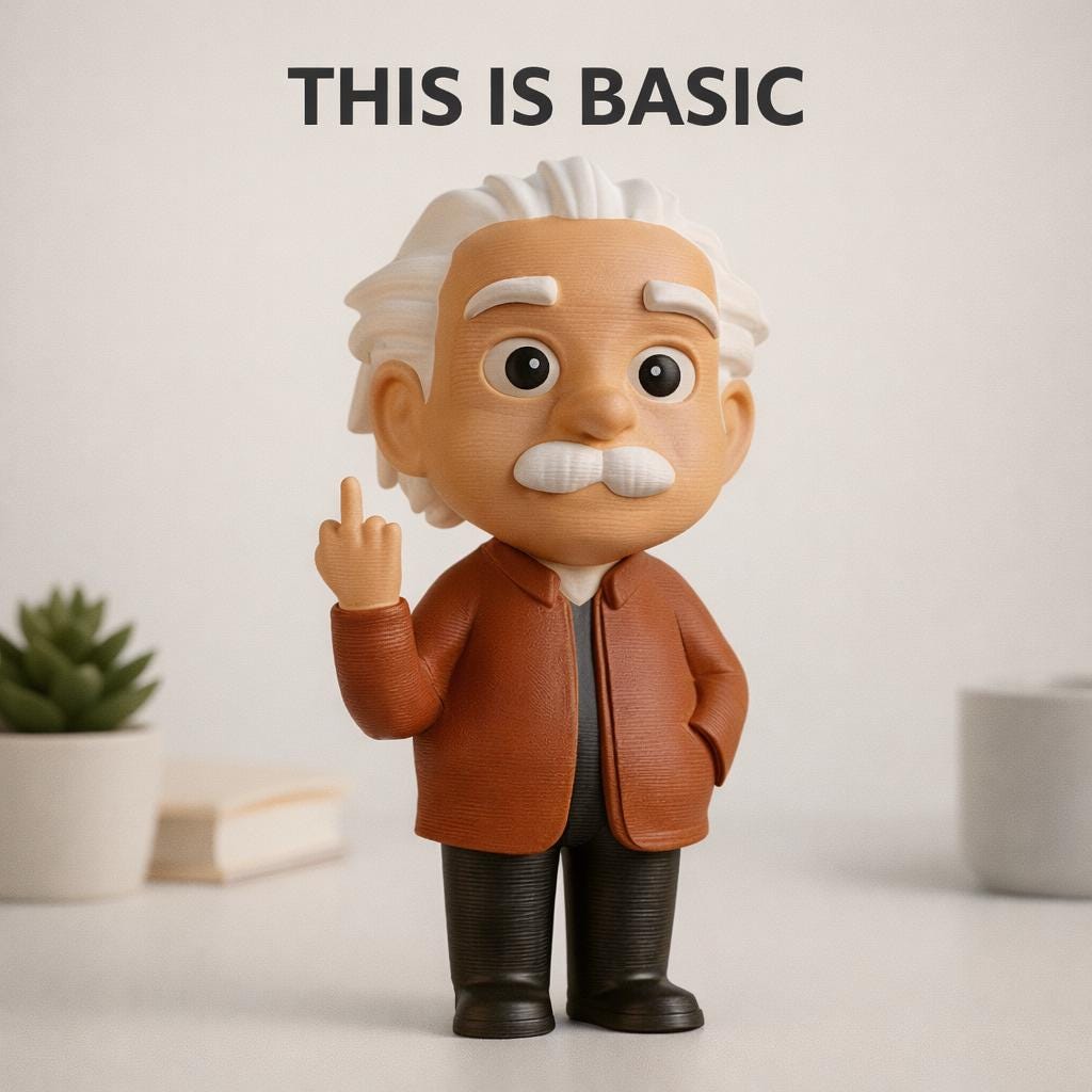 Einstein Middle Finger Figurine Funny Scientist Decor Sarcastic