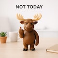 Moose Middle Finger Figurine Funny Desk Decor Rude Gift Gag Gift Office Humor Sarcastic Elk 3D Printed Statue product logo