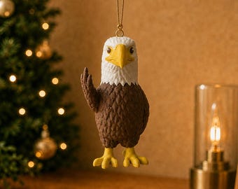 Christmas tree decoration, Middle Finger Eagle Statue – 3D-Printed Tree hanger