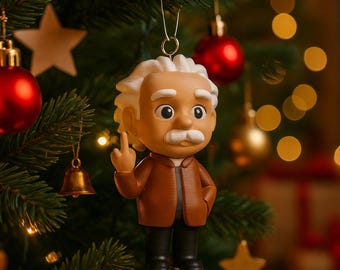 Estátua de Albert Einstein mostrando o dedo do meio – Presente exclusivo para amantes da ciência, enfeite de mesa atraente, Einstein impresso em 3D.