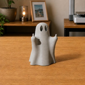 Spookbeeldje: Sarcastisch Halloween-bureaubeeldje, accent met zwarte humor