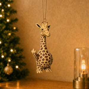 Baumhänger - Giraffe schlägt den Mittelfinger - 3D-gedrucktes humorvolles Tierdekor,