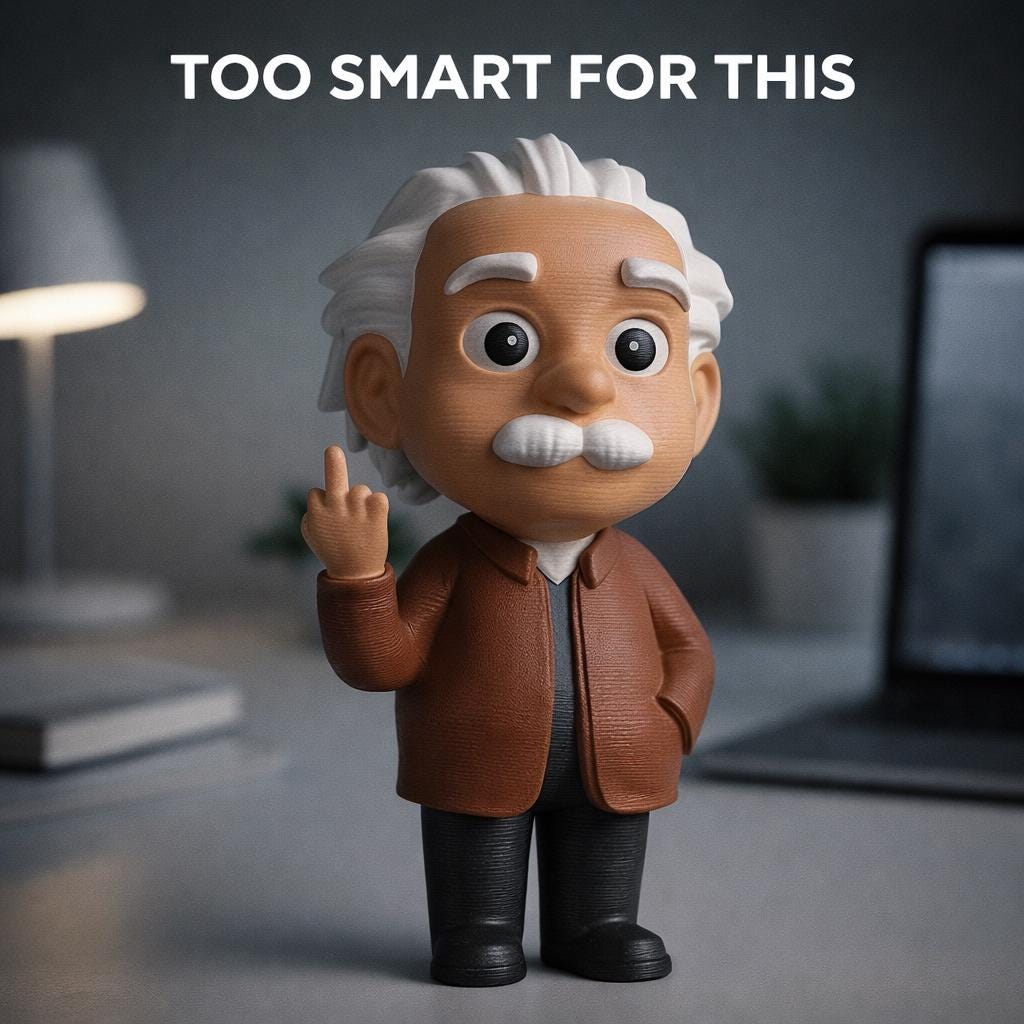 Einstein Middle Finger Figurine Funny Scientist Decor Sarcastic Einstein Middle Finger Figurine Funny Scientist Decor Sarcastic