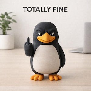 Dla kogoś, kto ma już dość wszystkiego – pingwin „Nie mogę się tym przejmować” | Zabawny prezent do biura | Pasywno-agresywna dekoracja biurka