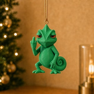 Décoration de Noël - Caméléon - Suspension pour arbre, décoration de bureau, figurine imprimée en 3D