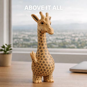 Above It All – Giraffe | Funny Office Gift | eye-catching desk ornament