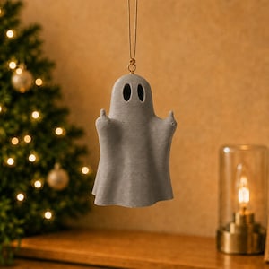 Kerstboomdecoratie, spookbeeld middelvinger – humoristische 3D-geprinte decoratie