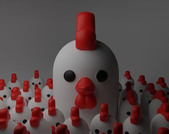 The Little Chicken - 3D-geprint kippenbeeldje