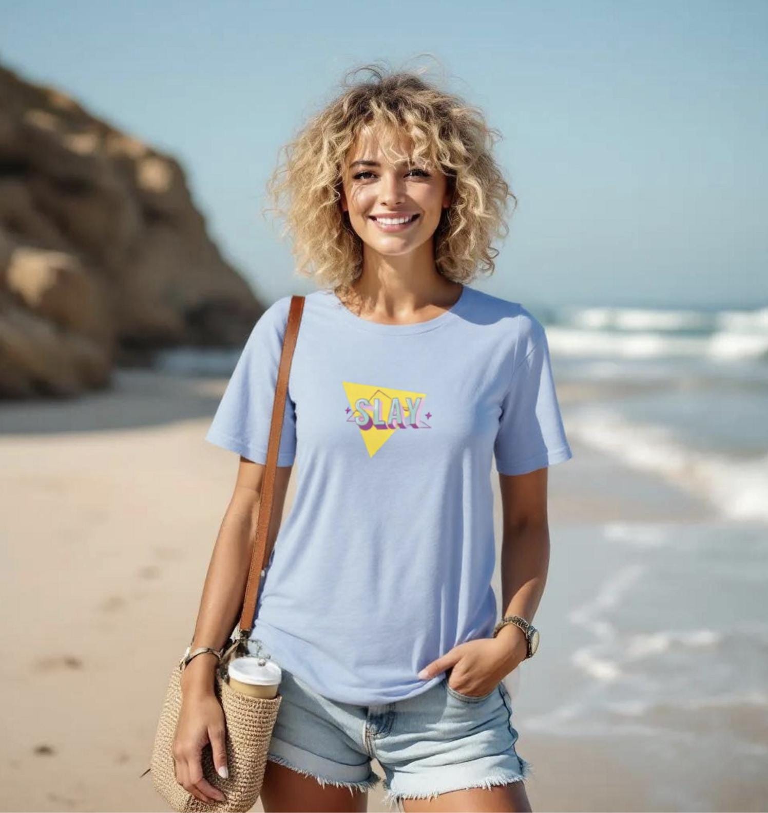 Colorful 'SLAY' Unisex Softstyle T-Shirt - Fun Gift for Trendsetters, Everyday Wear, Fashion Statement, Birthday Gift, Affirmation Tee