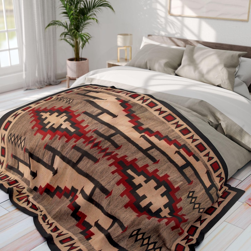 Crimson Navajo Quilted Blanket NCU0NXD1756 main image 0