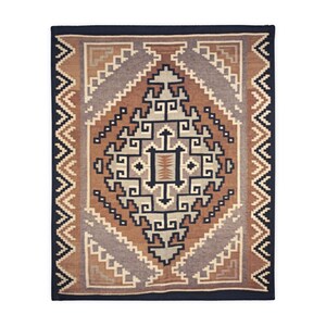 Gold Southwestern Navajo Blanket- Timeless Navajo Artistry, Print on Both Sides Microfiber Fleece Throw, Early 1900s image 7