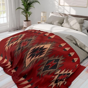 Navajo Arrowhead Tapestry 1925 printed on Decorative Throw Blanket