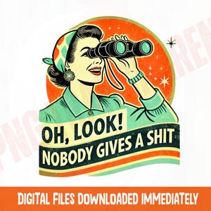 Funny Retro Woman PNG: Sassy Humor Clipart (Digital Download)