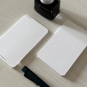 Pocket Journaling Cards with Line and Dot Grid or Graph Layout - Set of 30 Small Planning and Writing Cards in 2"x3.5" or 3"x5"
