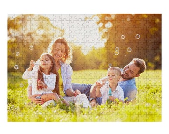 Personalized Photo Jigsaw Puzzle- 5 Sizes, Custom Personal Gift for her, Mother's Day, Wedding, Anniversary