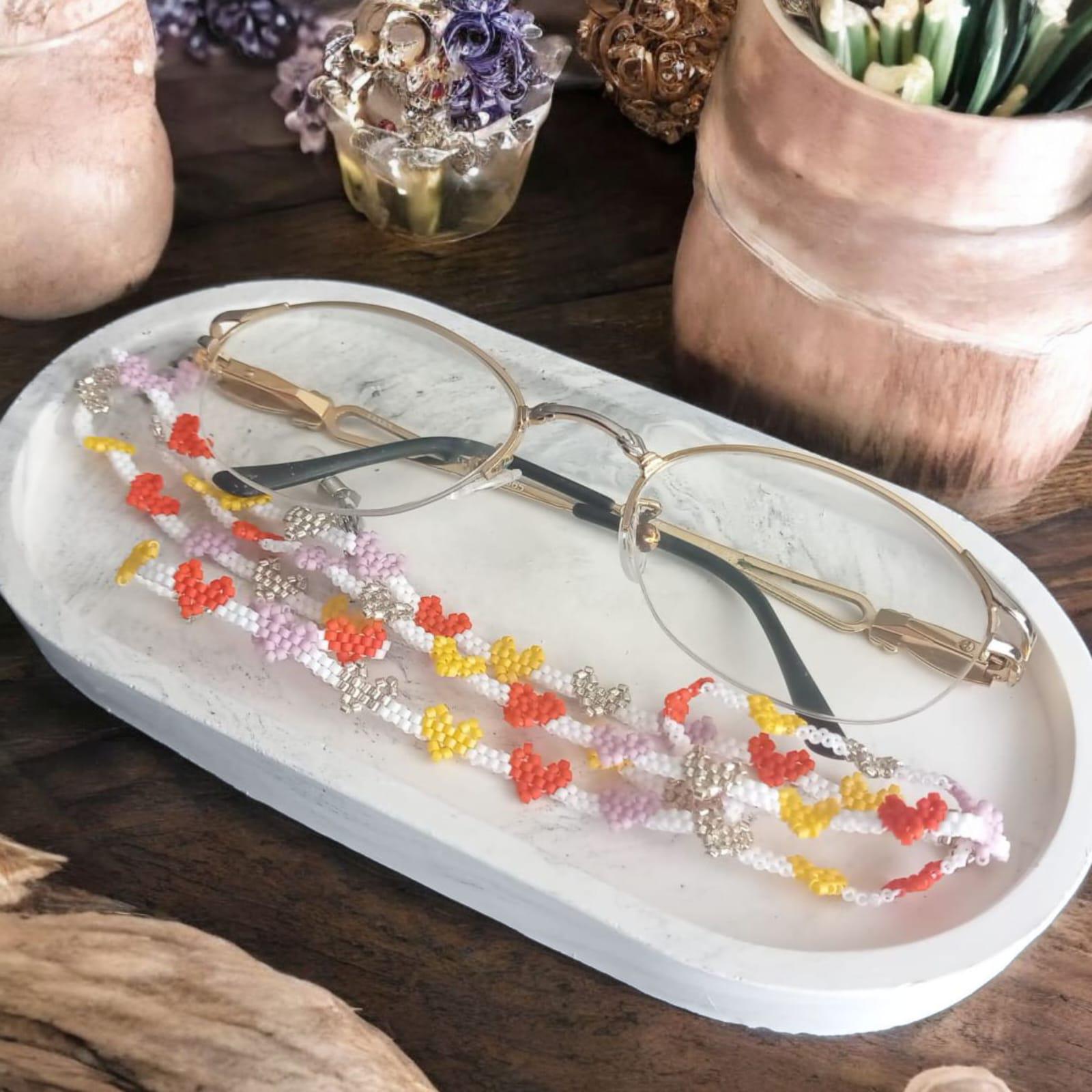 Handmade Beaded Glasses Chain, Colorful Hearts Eyewear  display picture 1