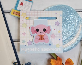 Axolotl Reading Magnetic Bookmark | Temoc Reads for Your Pages
