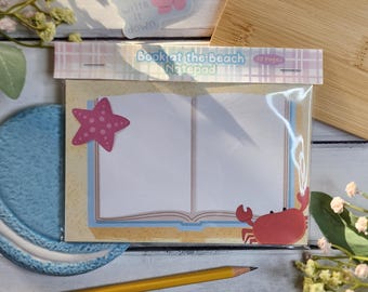 Beach Reading Notepad | 30 Sheets 4 x 6 inch Memo Pad - Handmade Notepad