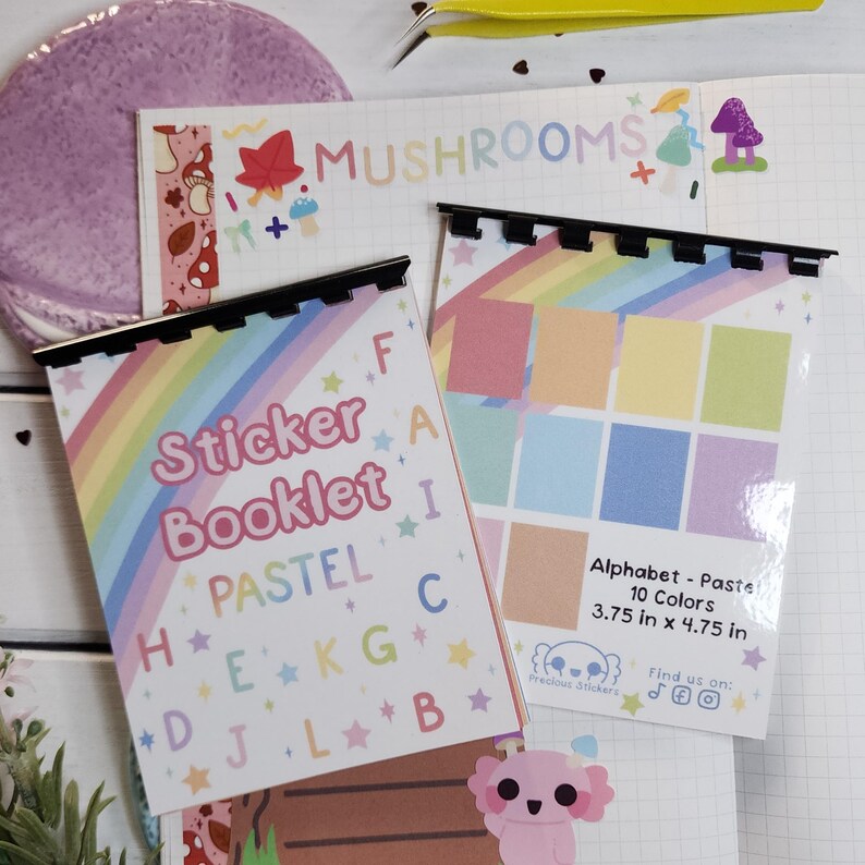 Sticker Boolets Alphabet & Numbers| Pastel Sticker Booklet | Journaling and Planner ...
