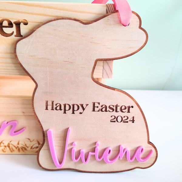 Easter basket name tag, Personalized Easter basket name tag, Easter Bunny gift Tags, Personalized Easter Tag