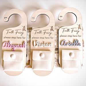 Tooth Fairy Door Hanger Personalised | Personalised Tooth Fairy Trinket | Lost Tooth | First Tooth | Custom