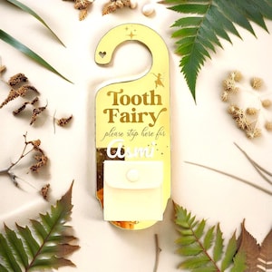 Tooth Fairy Door Hanger Personalised | Personalised Tooth Fairy Trinket | Lost Tooth | First Tooth | Golden