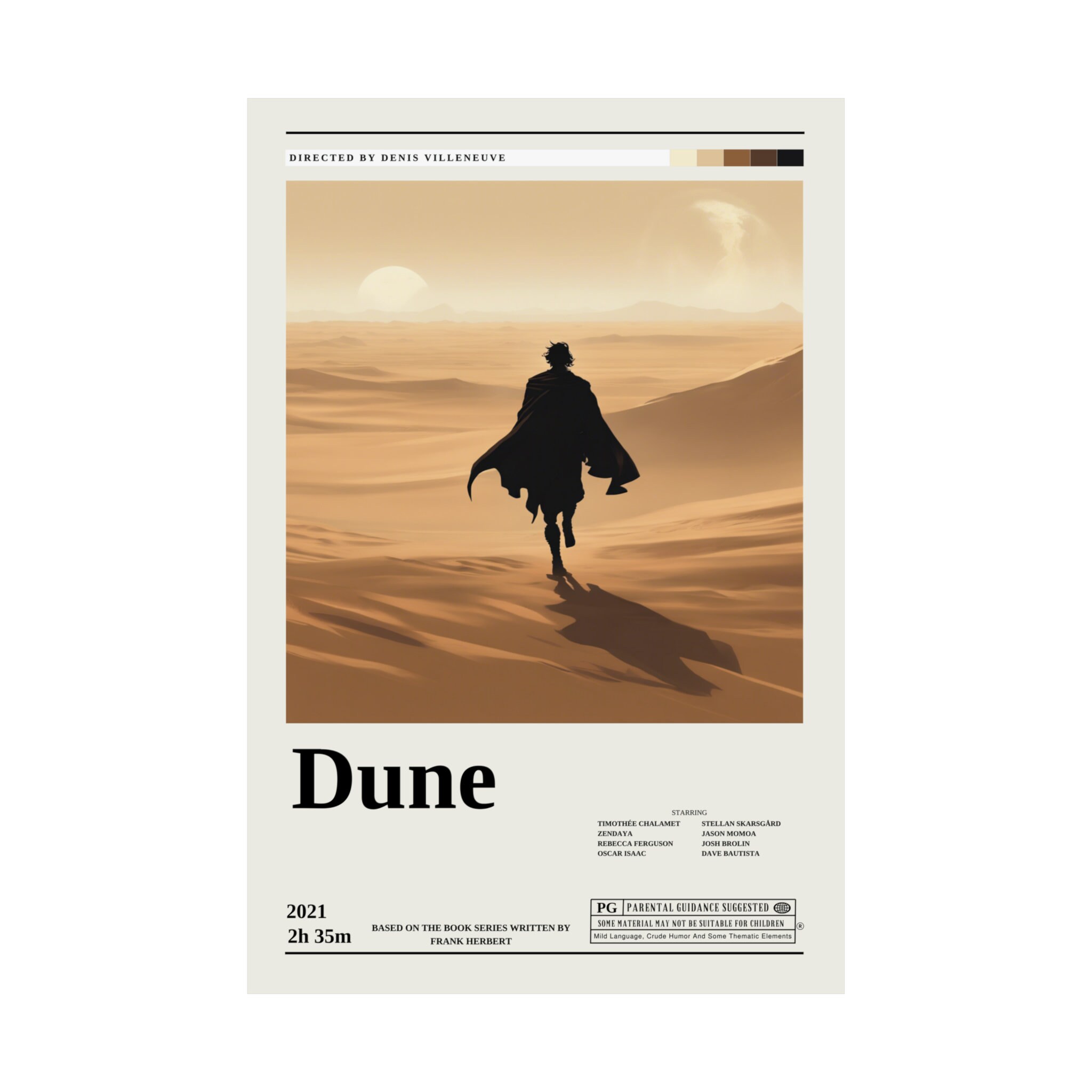 Dune Minimalist Movie Poster | Retro Vintage Poster | Retro Vintage Art ...