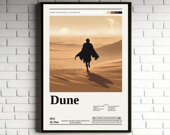 Dune Minimalist Movie Poster | Retro Vintage Poster | Retro Vintage Art Print | Wall Art | Home Decor