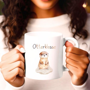 Otterklasse, Geschenk für Lehrer, Kaffee Tasse / Becher, Grundschule, Klassentier Otter, Wertschätzung Klassenlehrer, Abschied, Einschulung