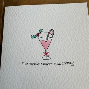 Biglietto di auguri per il cocktail di Natale