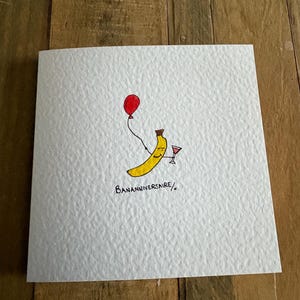 Carte d'anniversaire banane française