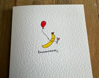 Französische Bananen Geburtstagskarte