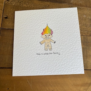 Tarjeta de cumpleaños de troll