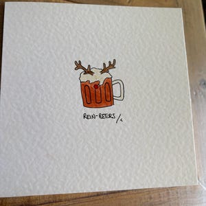 Carte de Noël rennes
