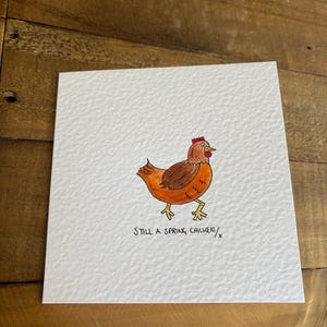 Frühlings Huhn Karte zum Geburtstag