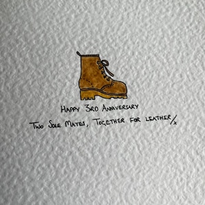 Tarjeta del tercer aniversario