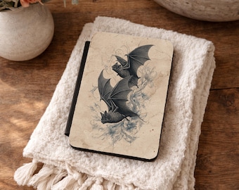 Capa gótica para Kindle Paperwhite com morcegos, capa escura para leitor com alça de mão, ativação/desativação automática e modo de suspensão.