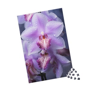 Wykwintna elegancja orchidei - układanka | Oszałamiające dzieło sztuki kwiatowej, różne opcje elementów, idealny prezent dla miłośników botaniki, uważny