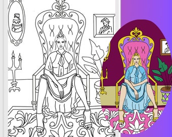 Coloring page princess