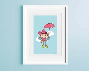 UNDERTHERAIN POSTER. Printable, cute, colorful, original.