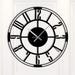 Rectangle Metal Wall Clock With Roman Numerals, Large Rectangular Wall ...