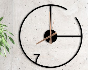 Large Size Silent Metal Wall Clock for Modern Gift, Minimalist Metal Wall Clock, Unique Wall Art, Modern Home Decor for Wall, Gift for Wife