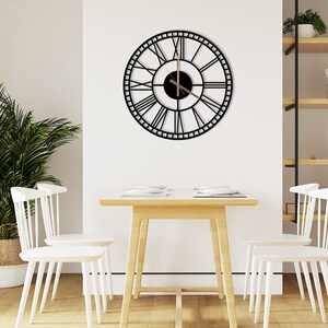 Gift for the Clock Enthusiast, Large Black Metal Wall Clock, Farmhouse Decor, Time Zone Clock, Gift for Her, Horloge Murale, Modern Clock. image 4